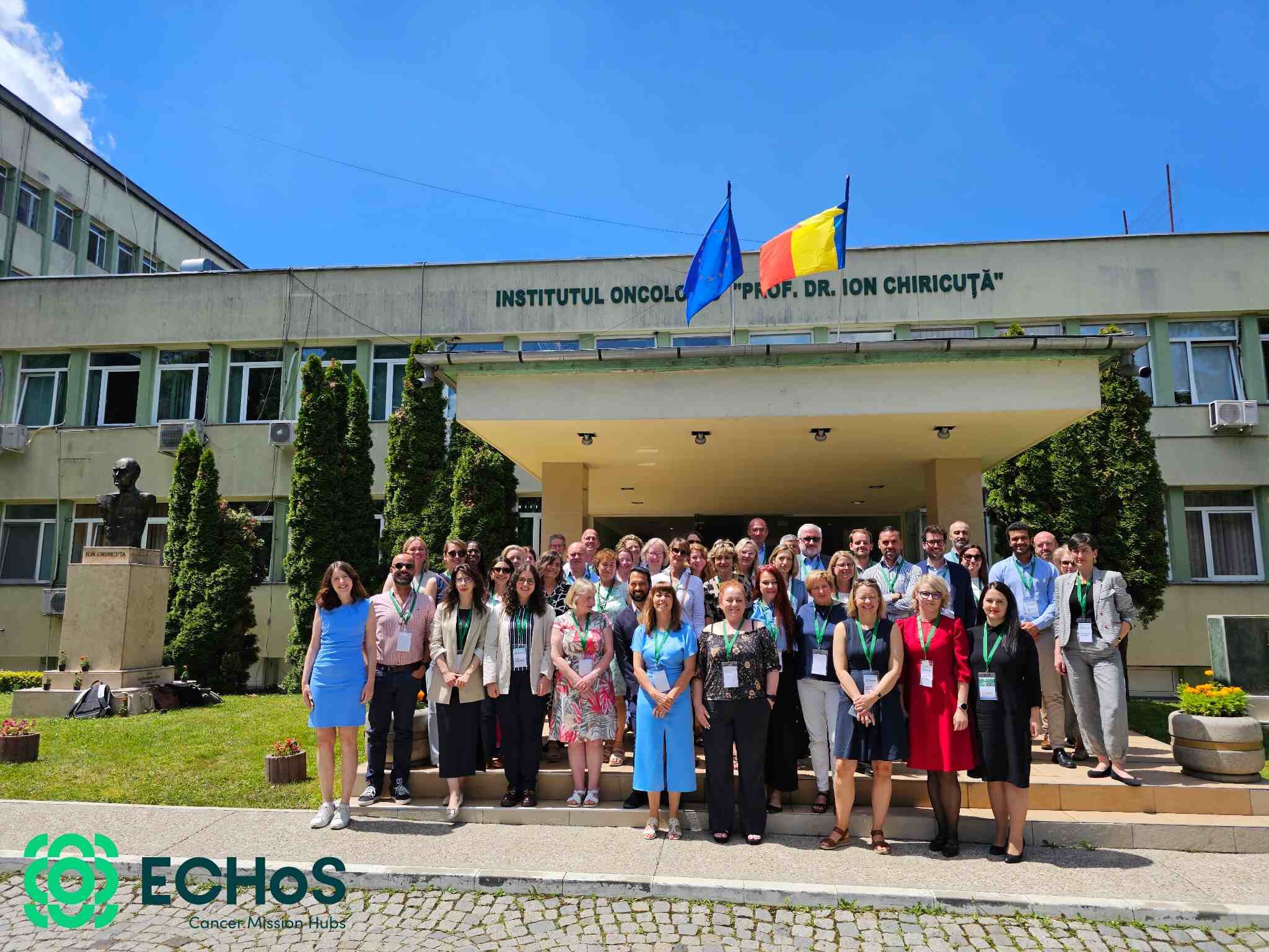 57 organizations from 28 countries are participating in the project ECHoS – Establishing of Cancer Mission Hubs: Networks and Synergies. The group in the photo were present at the General Assembly that took place in Cluj-Napoce, Romania, June 17-19 this year. Photo: Astrid Bjerke